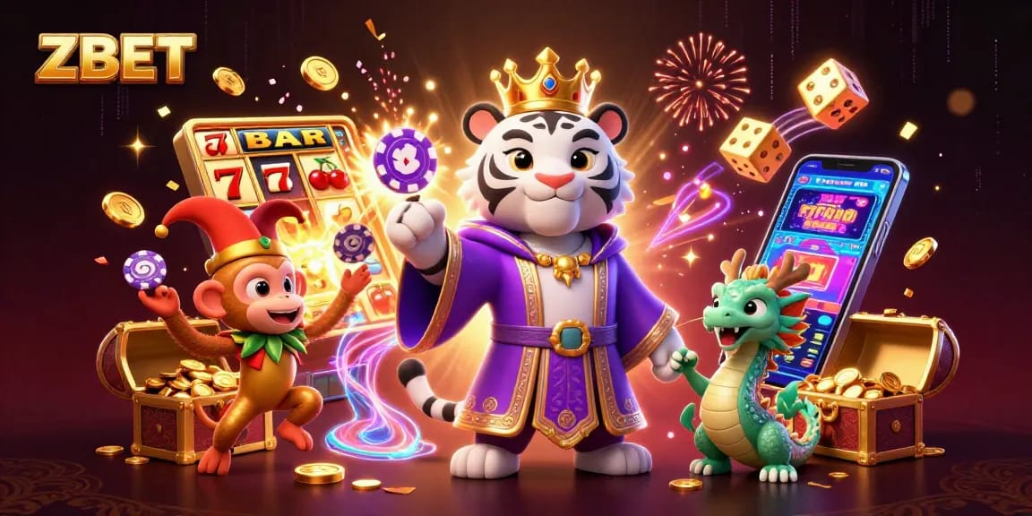 ZBET brings excitement with a tiger, monkey, and dragon amidst dynamic casino games