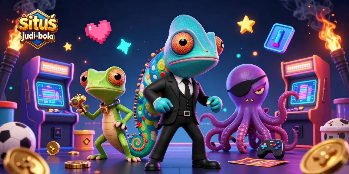 Experience thrilling sports betting at situs-judi-bola with animated characters and vibrant game elements.