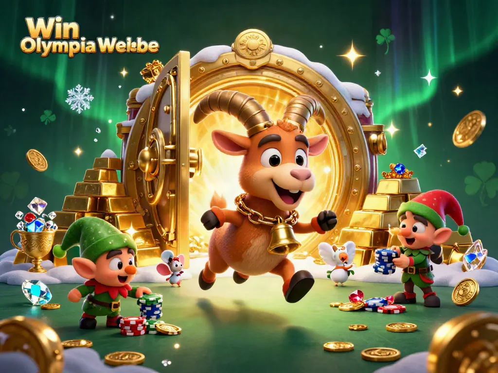 Spiele aufregende Casino-Runden auf der Win Olympia Webseite, mit festlichen Charakteren und funkelndem Gewinn.