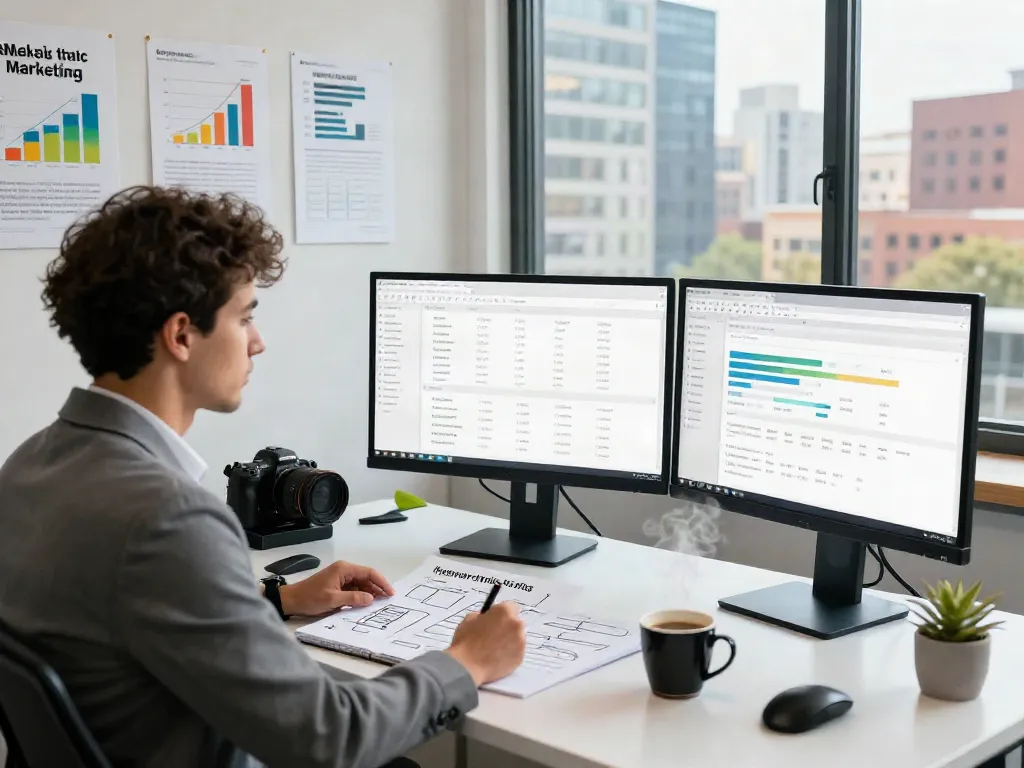 Optimizing rokok88 link login in a dynamic digital marketing workspace with analytics and strategy tools.