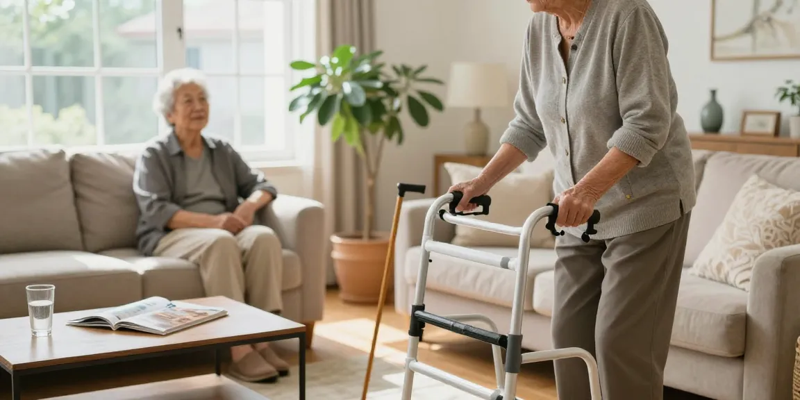 Person using mobility aids to enhance independence at home, highlighting the importance of buy nobility aids.