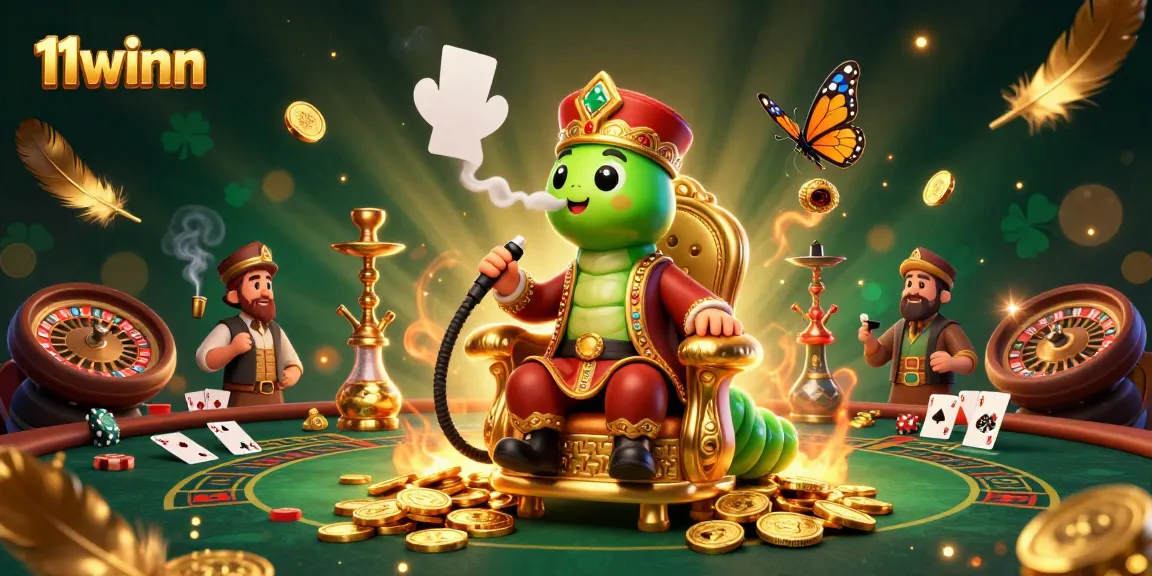 Experience the thrilling environment of 11winn with a captivating 3D illustration featuring live casino elements and rich visuals.
