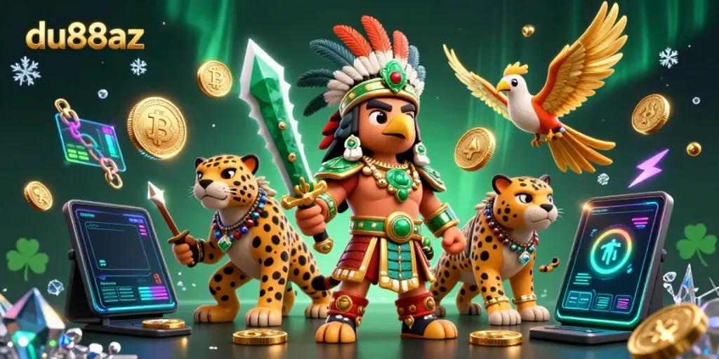 Experience immersive online gaming with du88az's vibrant characters and crypto elements.