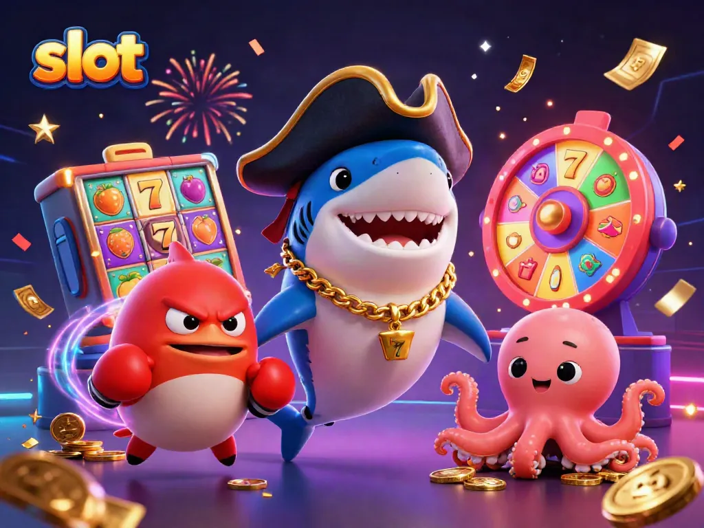 Spin the slot reels with vibrant characters and dazzling casino elements.