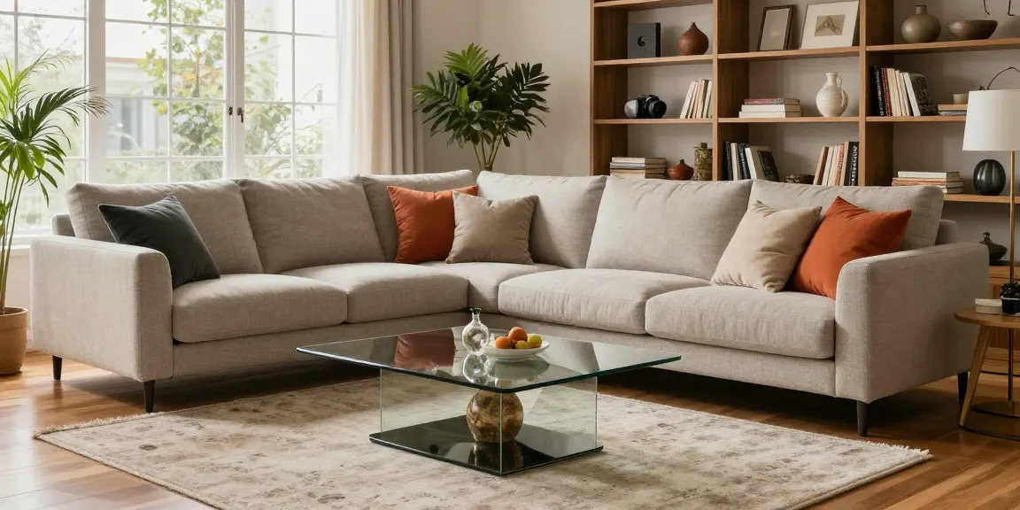 Modernes Wohnzimmer mit stilvollen Möbeln für wohnmöbel online kaufen, sanftes natürliches Licht und einladende Dekoration.